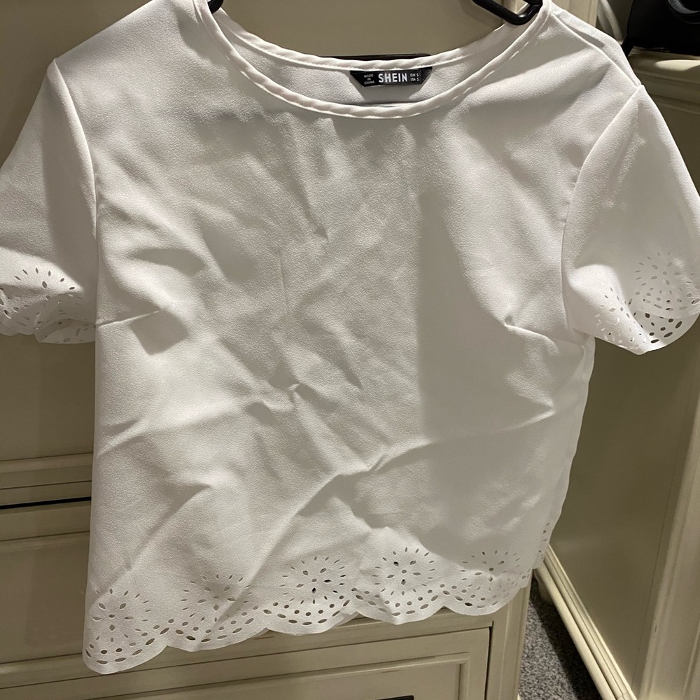 White SHEIN shirt